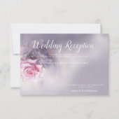 Dreamy Pink Rose - Dusty Lilac Dankeskarte (Vorderseite)