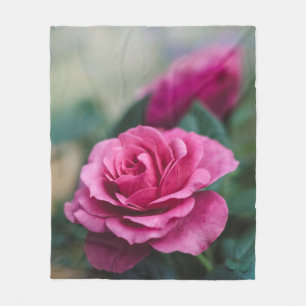 Dreamy Pink Rose Fleecedecke