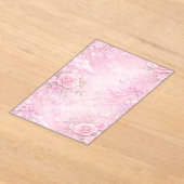 Dreamy Pink Rose Floral Pearls Bows Sparkle Pastel Acryleinladungen (Ablage )