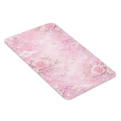 Dreamy Pink Rose Floral Pearls Bows Sparkles Magnet (Rechte Seite)