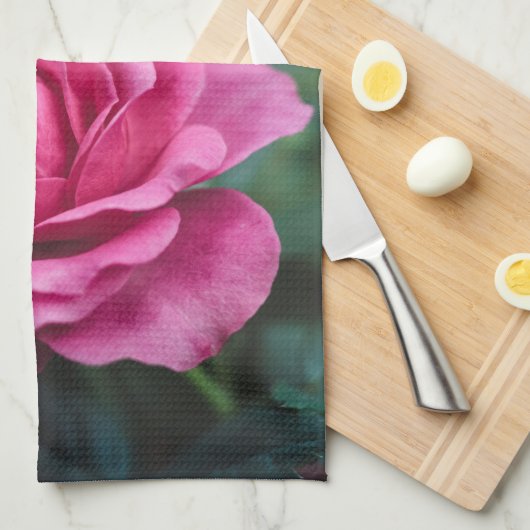 Dreamy Pink Rose Geschirrtuch (Viertel Falte)