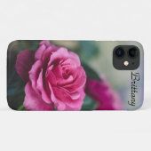 Dreamy Pink Rose *personalize* Case-Mate iPhone Hülle (Rückseite (Horizontal))