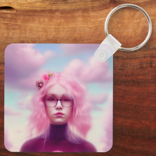 Dreamy Pink Schlüsselanhänger (Rückseite)