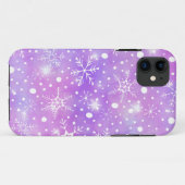 Dreamy Pink Schneeflocken und Sterne Weihnachten Case-Mate iPhone Hülle (Rückseite (Horizontal))