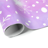 Dreamy Pink Schneeflocken und Sterne Weihnachten Geschenkpapier (Rolleneckpunkt)