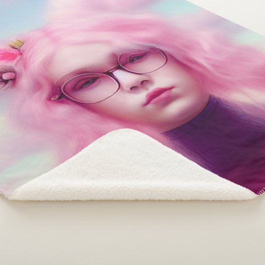 Dreamy Pink Sherpadecke (3/4)