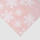 Dreamy Pink Snowflake Pattern Weihnachten Seidenpapier (Detail)