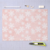 Dreamy Pink Snowflake Pattern Weihnachten Seidenpapier (Handwerk)