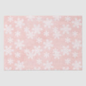 Dreamy Pink Snowflake Pattern Weihnachten Seidenpapier (Vorderseite)