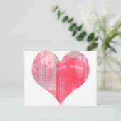 Dreamy Pink Telefonbox Postkarte (Stehend Vorderseite)