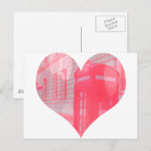 Dreamy Pink Telefonbox Postkarte (Vorne/Hinten)