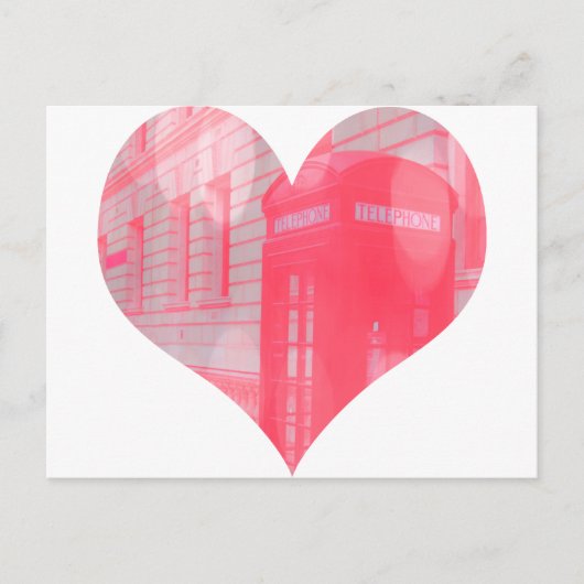 Dreamy Pink Telefonbox Postkarte (Vorderseite)