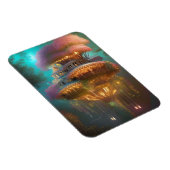 Dreamy Pink Treehouse Digitale Kunst Magnet (Rechte Seite)