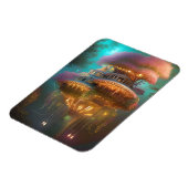 Dreamy Pink Treehouse Digitale Kunst Magnet (Linke Seite)