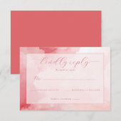Dreamy Pink Watercolor RSVP (Vorne/Hinten)