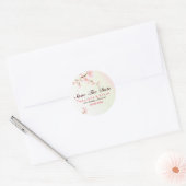 Dreamy Pink & White Cherry Blossom Save the Date Runder Aufkleber (Umschlag)