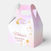Dreamy Pink Wir sind über der Mond Girl Babydusche Geschenkschachtel (Rückseite)