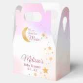 Dreamy Pink Wir sind über der Mond Girl Babydusche Geschenkschachtel (Geöffnet)