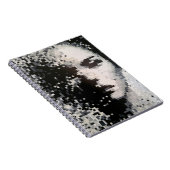 Dreamy Pixel Silhouette in Soft Shades Notizblock (Rechte Seite)