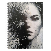 Dreamy Pixel Silhouette in Soft Shades Notizblock (Vorderseite)