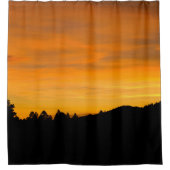 Dreamy Prairie Hills Silhouette Beim Sonnenunterga Duschvorhang (Vorderseite)