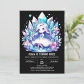 Dreamy Princess Birthday Einladung (Stehend Vorderseite)