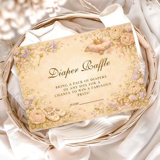 Dreamy Princess Star Diapper Raffle Begleitkarte