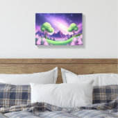 Dreamy Purple Galaxy Night Leinwanddruck (Insitu (Schlafzimmer))