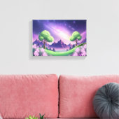Dreamy Purple Galaxy Night Leinwanddruck (Insitu (Wohnzimmer))