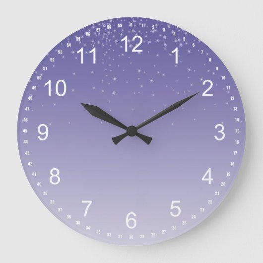 Dreamy Purple Große Wanduhr (Vorderseite)