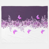 Dreamy Purple Petal Butterfly Snuggle Blanket Fleecedecke (Vorderseite (Horizontal))
