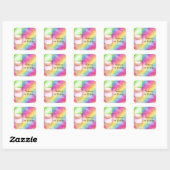 Dreamy Rainbow Ice Cream Birthday Party Sticker (Blatt)
