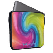 Dreamy Rainbow Swirl Laptopschutzhülle (Vorne Rechts)