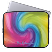 Dreamy Rainbow Swirl Laptopschutzhülle (Vorderseite)