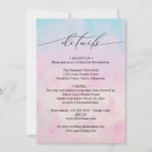 Dreamy Rainbow Unicorn Aquarell Einladung (Rückseite)