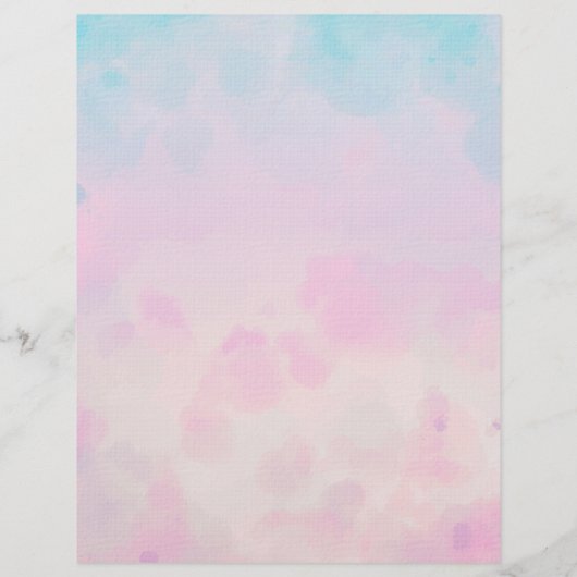 Dreamy Rainbow Unicorn Aquarell Flyer (Hinten)