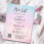 Dreamy Rainbow Unicorn Aquarell Flyer<br><div class="desc">Whimsikaler und verträumter Flyer in Pastellfarben von lila pinkfarben gelb und türkis mit einem Kalligrafieschrift.</div>