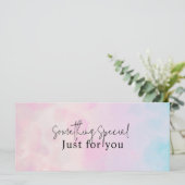 Dreamy Rainbow Unicorn Aquarellkarte (Stehend Vorderseite)