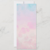 Dreamy Rainbow Unicorn Aquarellmenü Einladung (Rückseite)