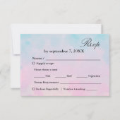Dreamy Rainbow Unicorn watercolor Rsvp  Karte (Vorderseite)