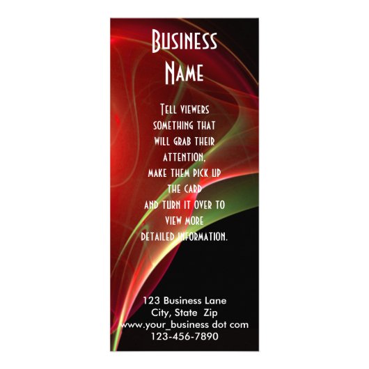 Dreamy Red and Green Sweep Werbekarte (Vorne)