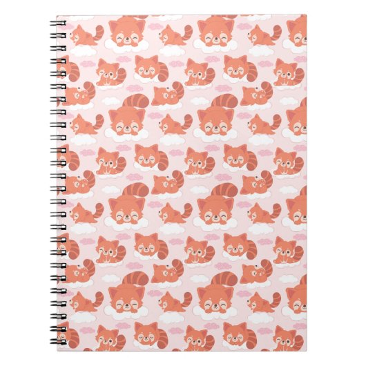 Dreamy Red Panda Spiral Foto Notebook Notizblock (Vorderseite)