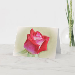 Dreamy Red Pink Rose Art Note Card Karte