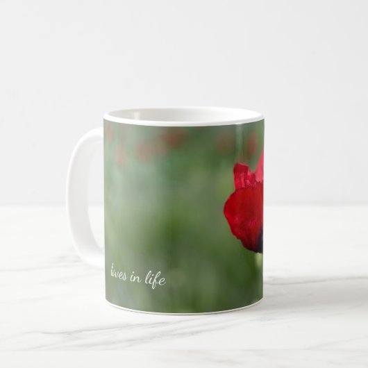 Dreamy Red Poppy Kaffeetasse (Vorderseite Links)