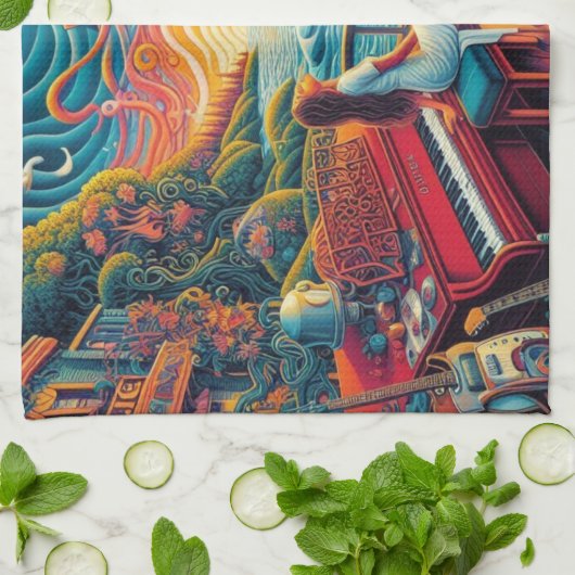 Dreamy Riverfront Harmonie Geschirrtuch (Gefaltet)