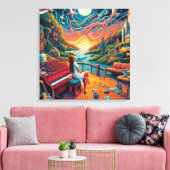 Dreamy Riverfront Harmonie Leinwanddruck (Insitu (Wohnzimmer))