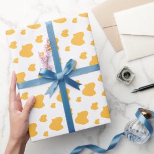 Dreamy Romance, Elegante Abstrakte Gelbe Kunst Geschenkpapier