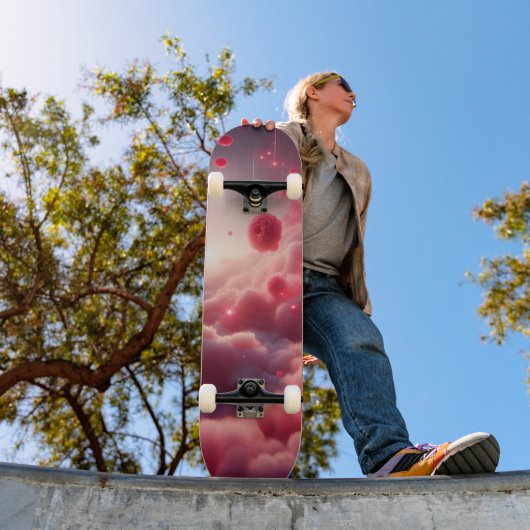 Dreamy Romantic Fantasy Roses Love Skateboard (Außenbereich 1)