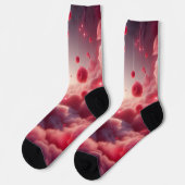 Dreamy Romantic Fantasy Roses Love Socken (Linkes Detail)