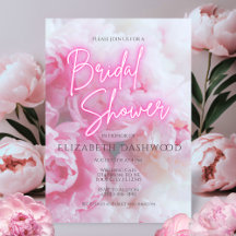Dreamy Romantic Pink Peonies Floral Brautparty